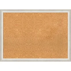 30"x22" Two Tone Wood Frame Cork Board Silver - Amanti Art -Home Furniture GUEST f8da585c 5d72 4621 86e2 c3fd54d511fe