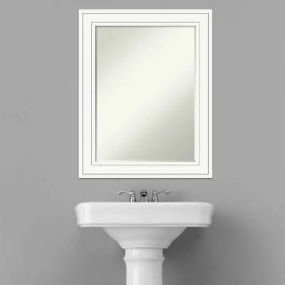 Amanti Art Craftsman White Petite Bevel Wood Bathroom Wall Mirror 29 X 23 In. 10 Amanti Art Craftsman White Petite Bevel Wood Bathroom Wall Mirror 29 X 23 In. - Image 8