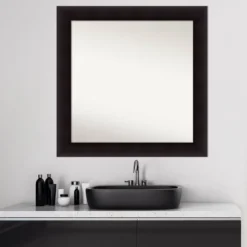 32" X 32" Non-Beveled Portico Espresso Wood Bathroom Wall Mirror - Amanti Art 14 32" X 32" Non-Beveled Portico Espresso Wood Bathroom Wall Mirror - Amanti Art -Home Furniture GUEST faa28d49 fc85 4998 83b0 83ce0ecdb3f1