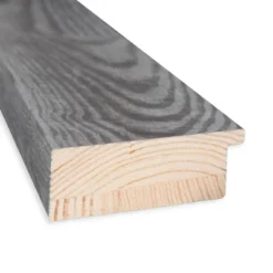 44" X 33" Non-Beveled Bridge Wood Bathroom Wall Mirror Gray - Amanti Art