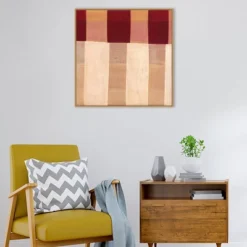 30" X 30" Broken Stripes I By Laura Nugent Framed Canvas Wall Art Print - Amanti Art -Home Furniture GUEST fbc51ec9 11c0 4ab0 a880 57073f59e0fc