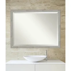 44" X 34" Dove Graywash Framed Bathroom Vanity Wall Mirror - Amanti Art -Home Furniture GUEST fd4f8e8e b863 41a5 91d3 af713b312711