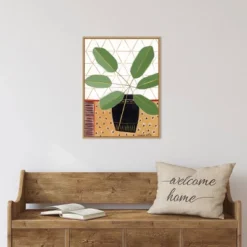 18" X 24" Tablecloth 4 By Marisa Anon Framed Canvas Wall Art Gold - Amanti Art -Home Furniture GUEST fea3352e c57f 45a3 8f57 be754ebb207d