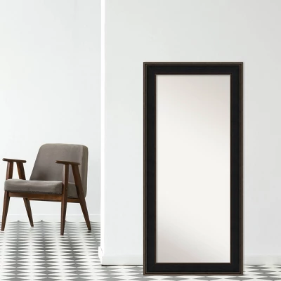 32" X 68" Non-Beveled Mezzanine Espresso Wood Full Length Floor Leaner Mirror - Amanti Art 10 32" X 68" Non-Beveled Mezzanine Espresso Wood Full Length Floor Leaner Mirror - Amanti Art - Image 8