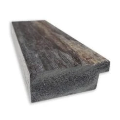 40" X 28" Bark Rustic Char Narrow Framed Wall Mirror Brown - Amanti Art